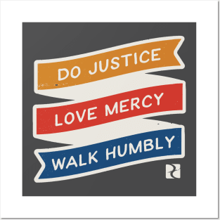 Justice, Mercy, Humility Color Posters and Art